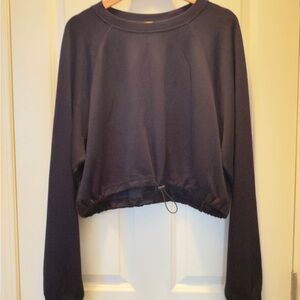 Gilly Hicks Black Long Sleeve Cropped Thinner Sweatshirt